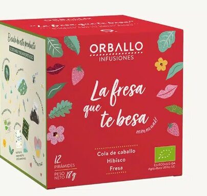 Infusión La fresa que te besa Orballo 12 pirámides BIO