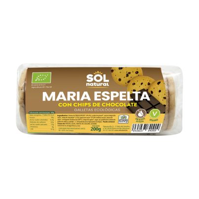 Galletas maría espelta,chips choco Sol Natural 200g BIO