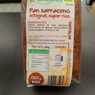 Molde sarraceno Biodavida 430g BIO