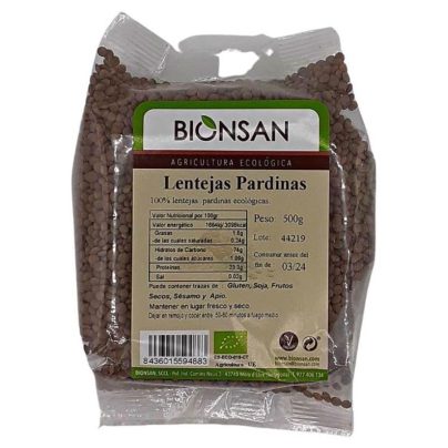 Lentejas pardinas Bionsan 500g BIO