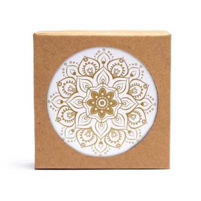 Posavasos mandala blanco