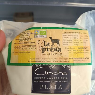 Queso de cabra ecológico para untar La Presa 400g BIO
