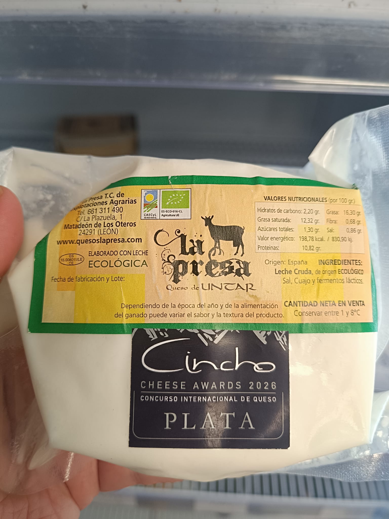 Queso de cabra ecológico para untar La Presa 400g BIO
