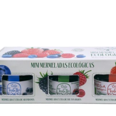 Pack de 3 mermeladas arándanos/frutos rojos/fresa Valle del Taibilla 90g BIO