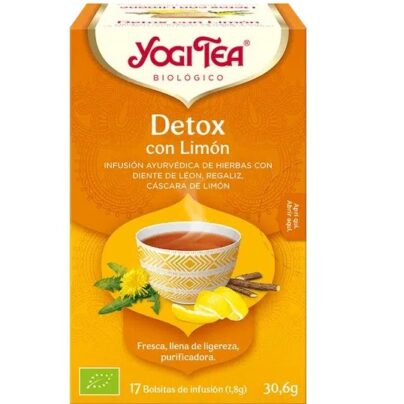 Detox con limón Yogi Tea 17 filtros BIO