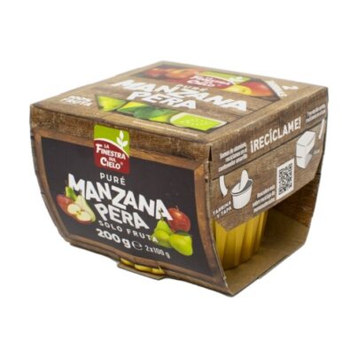 Puré de manzana y pera La Finestra sul cielo 2x100g BIO