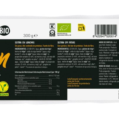 Seitán en lonchas Soria Natural 300g BIO
