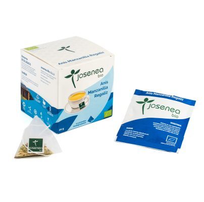 Anís, manzanilla, regaliz Josenea 10 pirámides caja BIO