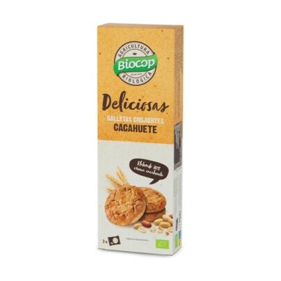 Galletas crujientes con cacahuete Biocop 125g BIO
