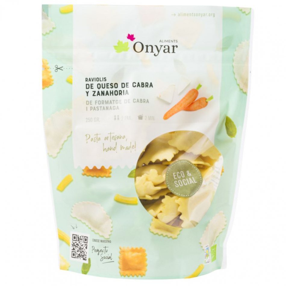 Ravioli con queso de cabra y zanahoria Onyar 250g BIO