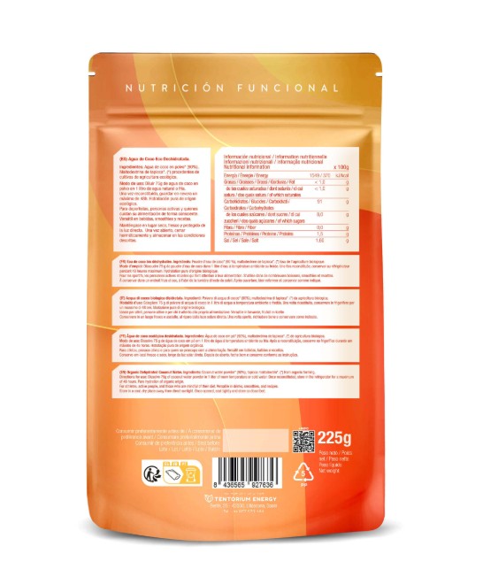 Agua de coco en polvo Energy Feelings 225g BIO - Imagen 2