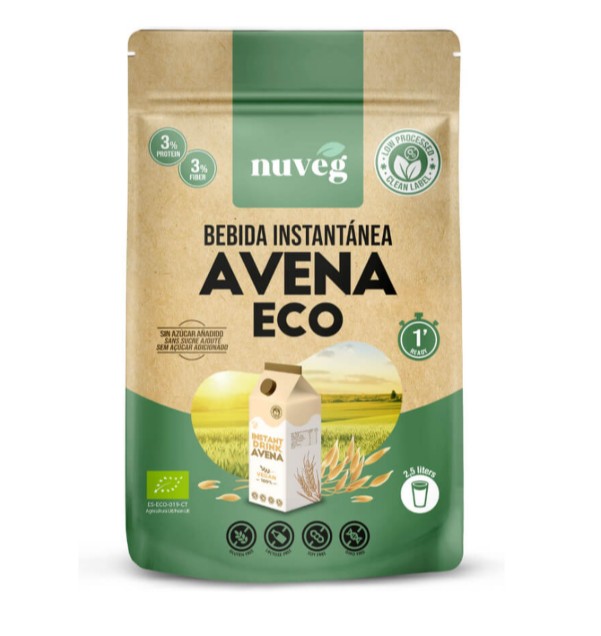 Bebida instantánea avena Nuveg 200g BIO