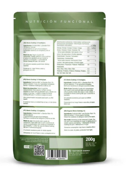 Estevia cooking 1:2 Energy Feelings 200g BIO - Imagen 2