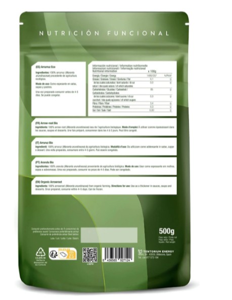 Harina de arrurruz Energy Feelings 500g BIO - Imagen 2