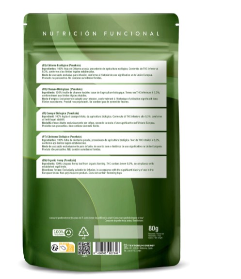 Hoja de cáñamo Energy Feelings 80g BIO - Imagen 2