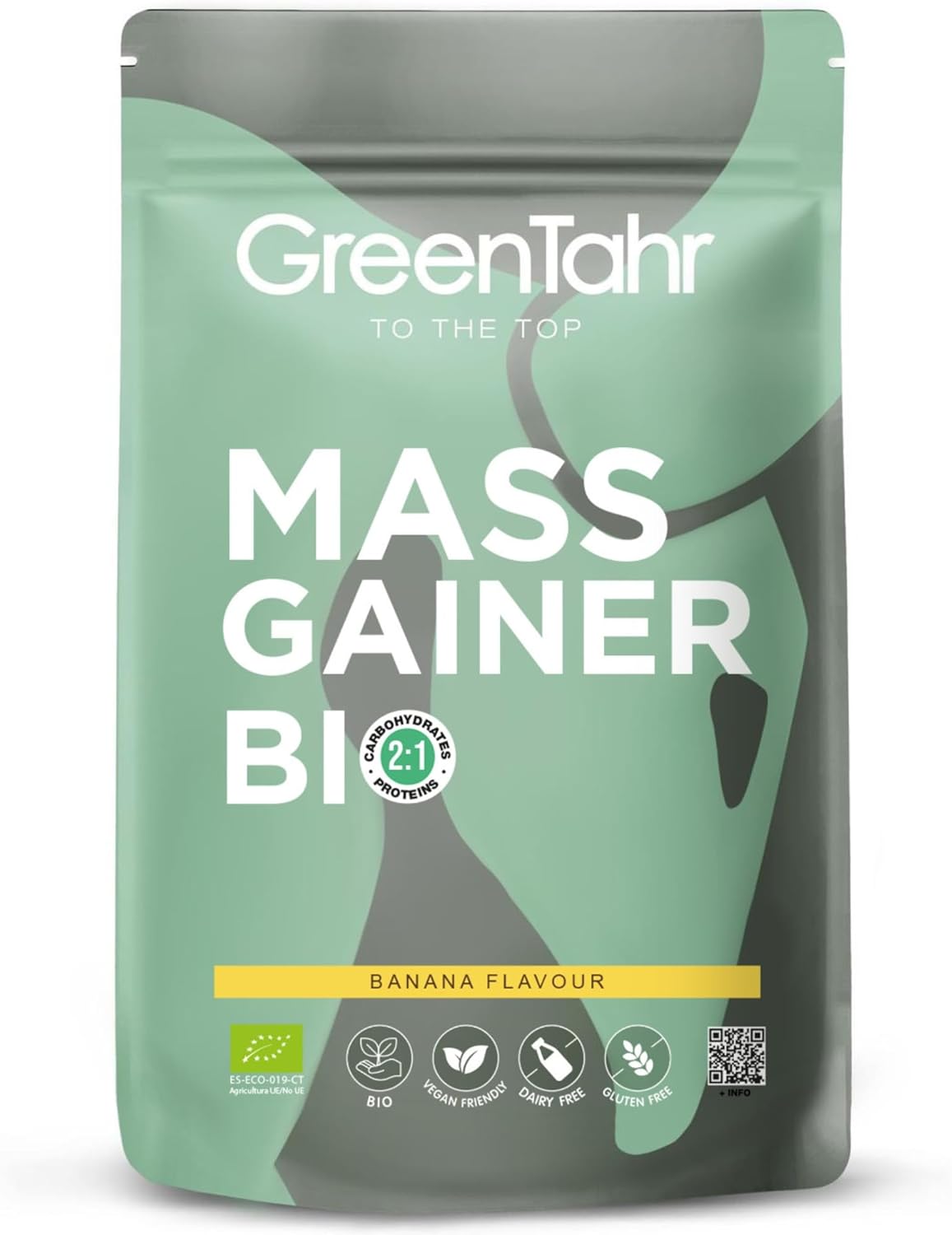 Mass gainer 2:1 sabor banana Green Tahr 1,2Kg BIO