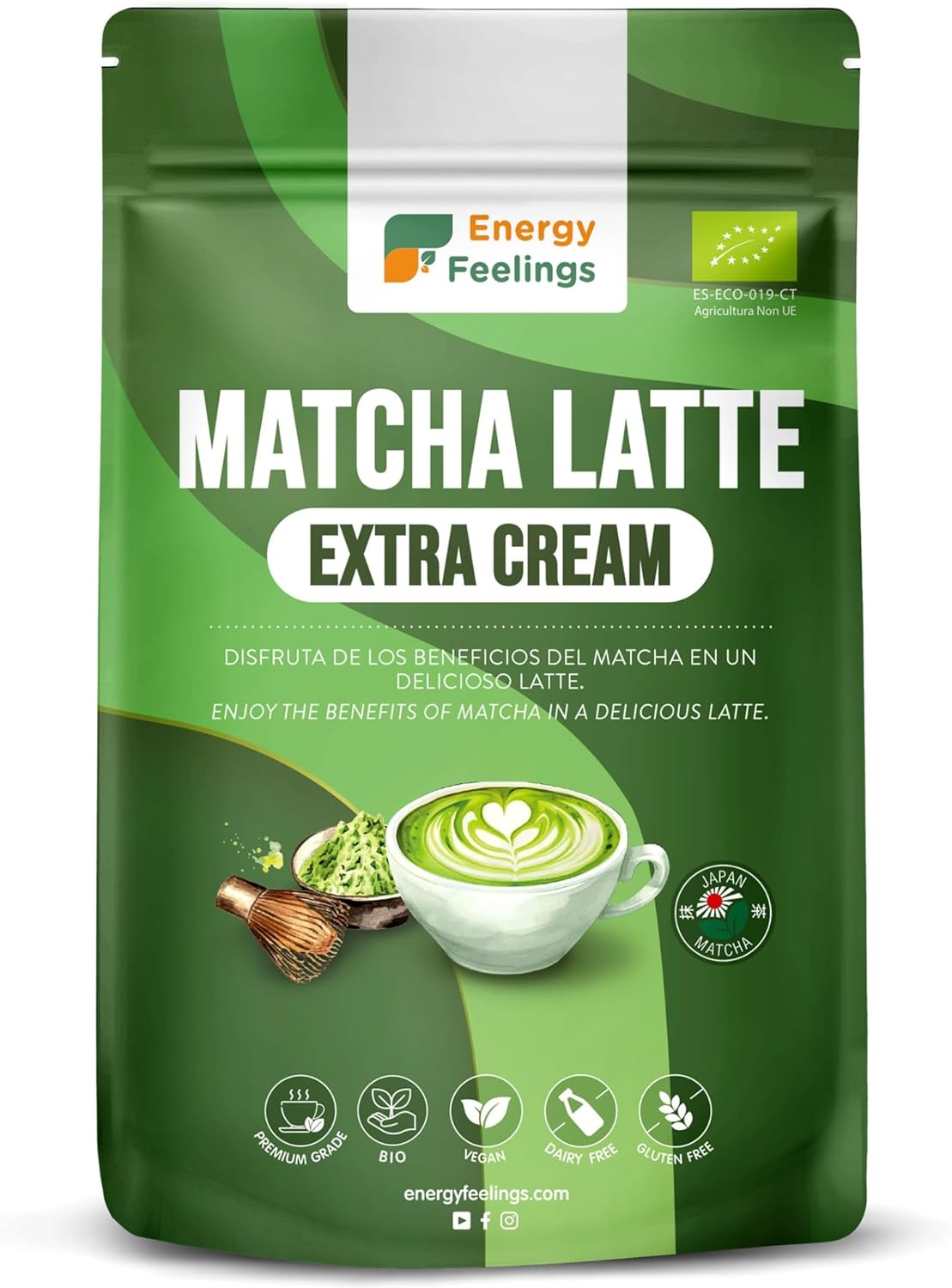 Matcha latte extra cream Energy Feelings 500g BIO
