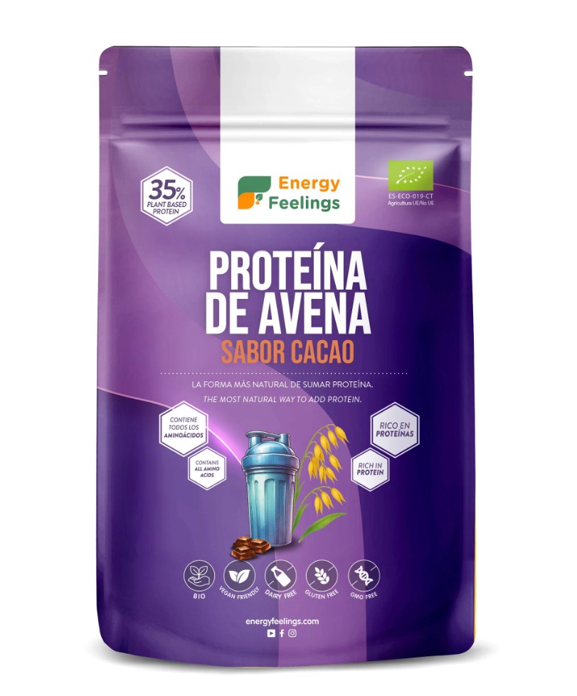 Proteína de avena sabor cacao Energy Feelings 500g BIO