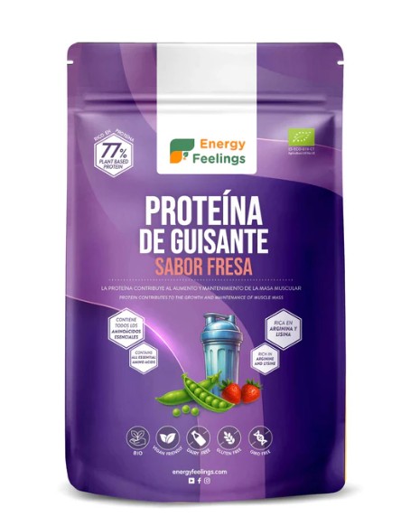 Proteína de guisante sabor fresa Energy Feelings 500g BIO