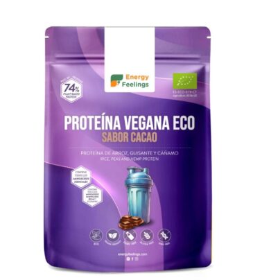 Proteína vegana cacao 74% Energy Feelings 1Kg BIO