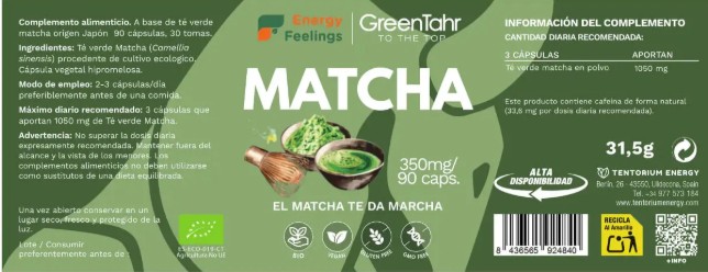 Matcha Energy Feelings 90 cápsulas BIO - Imagen 2
