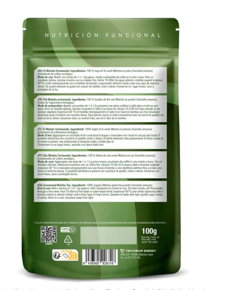 Té matcha ceremonial Energy Feelings 100g BIO - Imagen 2