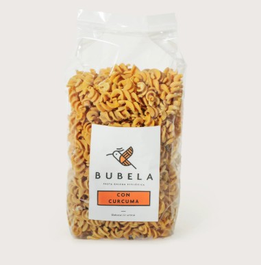 Pasta con cúrcuma Bubela 400g BIO