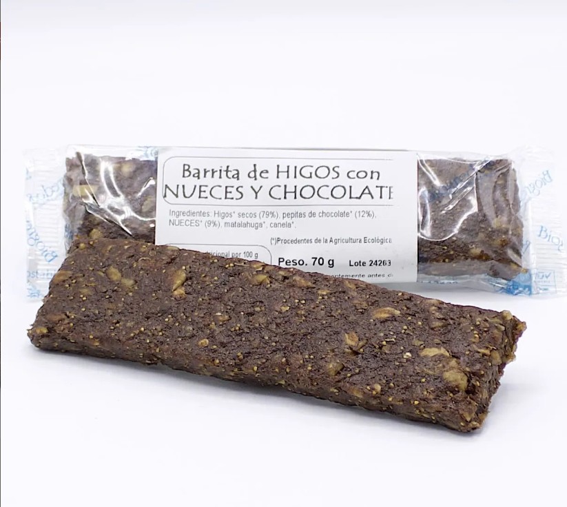 Barritas de higos con chocolate y nueces Biogredos 70g BIO