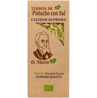 Turrón de pistacho con sal El Abuelo 200g BIO