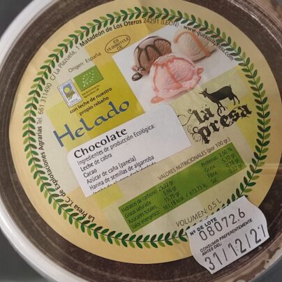 Helado cabra chocolate La Presa 500ml BIO