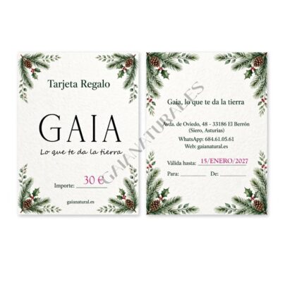 Tarjeta regalo Gaia 30